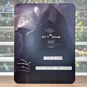 Handmade Funny Dark Humor Birthday Greeting Card